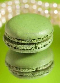 Recept - Macarons med Matcha- japanskt grönt tepulver