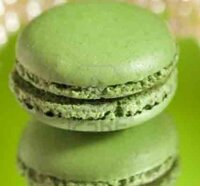 Macarons med Matcha- japanskt grönt tepulver
